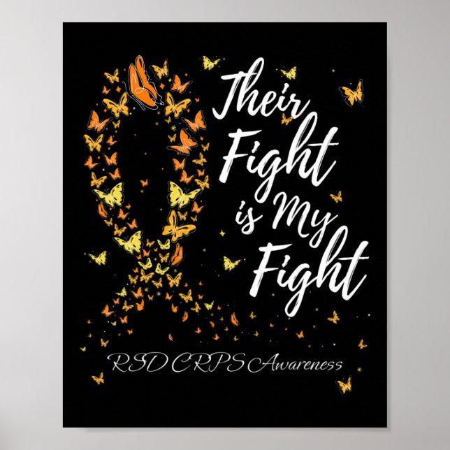 Deras kamp är min kamp mot RSD CRPS-medvetenhet 1 Poster (Framsidan)