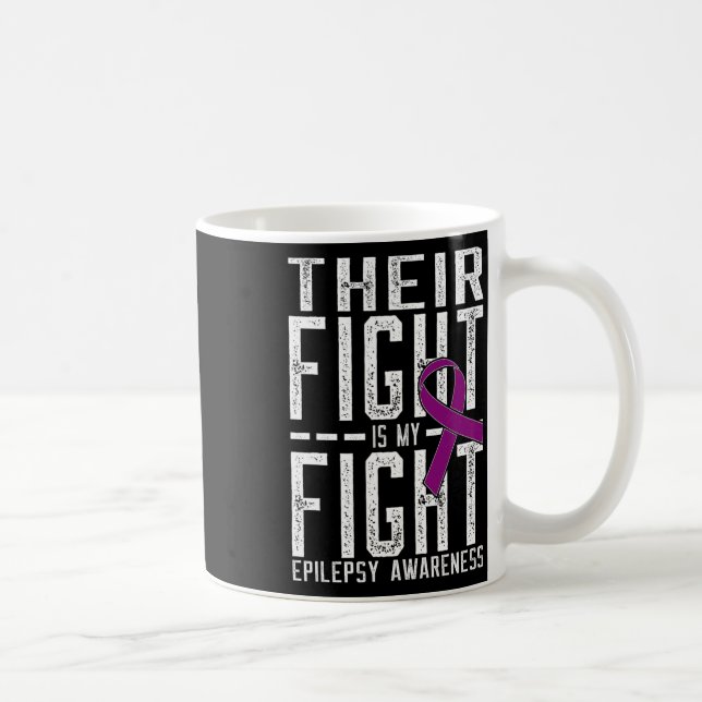 Deras kamp är min medvetenhet om epilepsi i kampen kaffemugg (Höger)