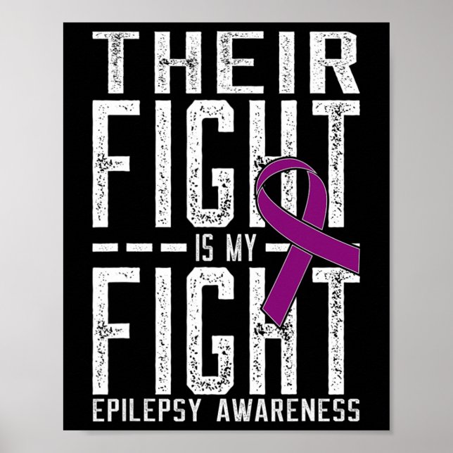 Deras kamp är min medvetenhet om epilepsi i kampen poster (Framsidan)