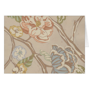 Derative Organza Chintz-Blommigt Design Hälsningskort