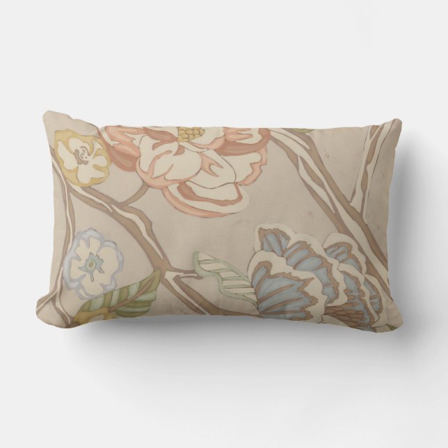 Derative Organza Chintz-Blommigt Design Lumbarkudde (Framsida)