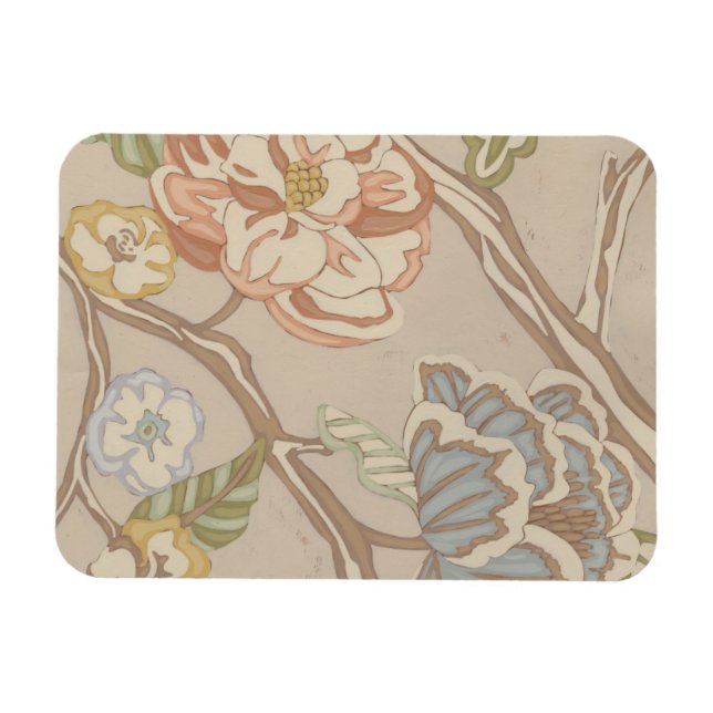 Derative Organza Chintz-Blommigt Design Magnet (Horisontell)