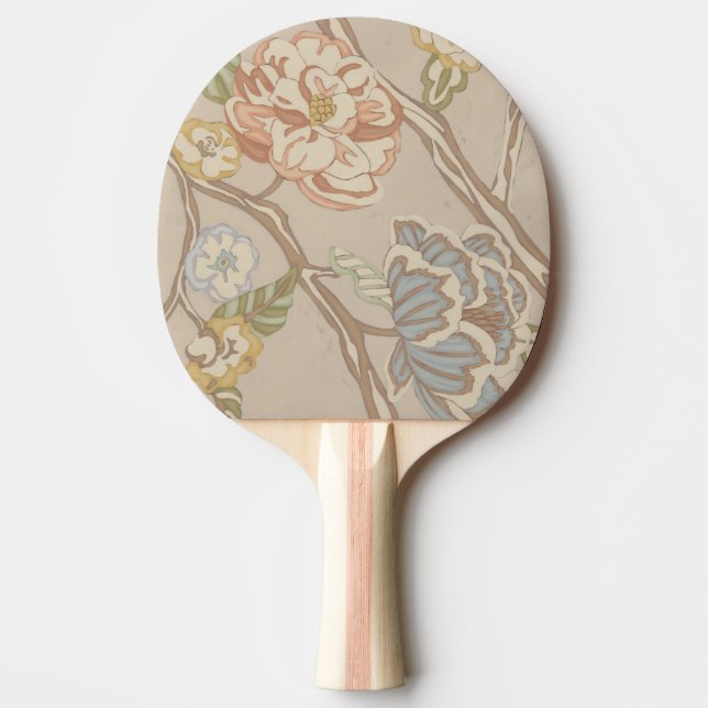 Derative Organza Chintz-Blommigt Design Pingisracket (Framsidan)