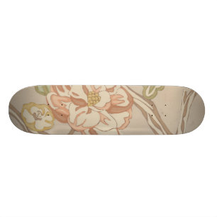 Derative Organza Chintz-Blommigt Design Skateboard Bräda 20,5 Cm