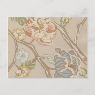 Derative Organza Chintz-Blommigt Design Vykort