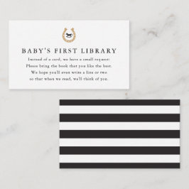 Derby Baby Shower Bok Request Baby 1st Bibliotek Tilläggskort