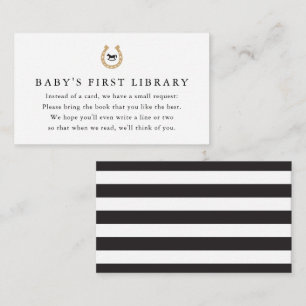 Derby Baby Shower Bok Request Baby 1st Bibliotek Tilläggskort
