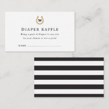 Derby Baby Shower Diaper Raffle-höljeskort