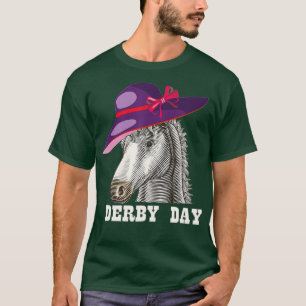 Derby Day 2022, lustig tävla Häst lila hat T Shirt