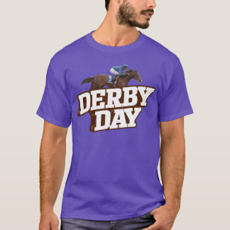 DERBY DAY DESIGN HORSE TÄVLA DERBY-flicka T Shirt