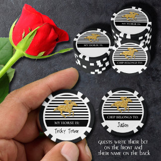 Derby Day guld Racehorse Derby Day Poker Marker