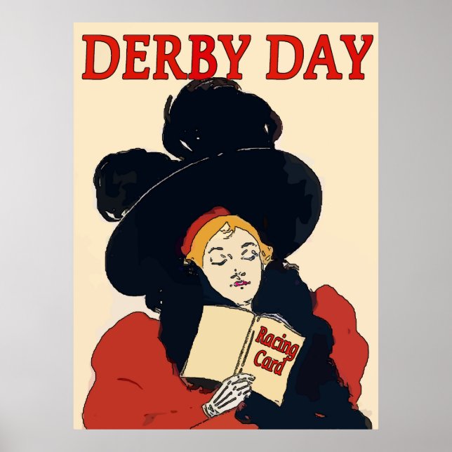 Derby Day Vintage Woman Poster (Framsidan)