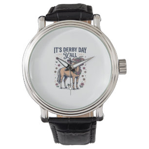 Derby Day Y'all Häst Blommig Hatt Armbandsur