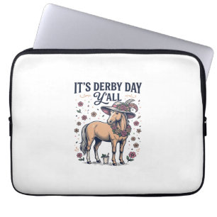 Derby Day Y'all Häst Blommig Hatt Laptop Fodral