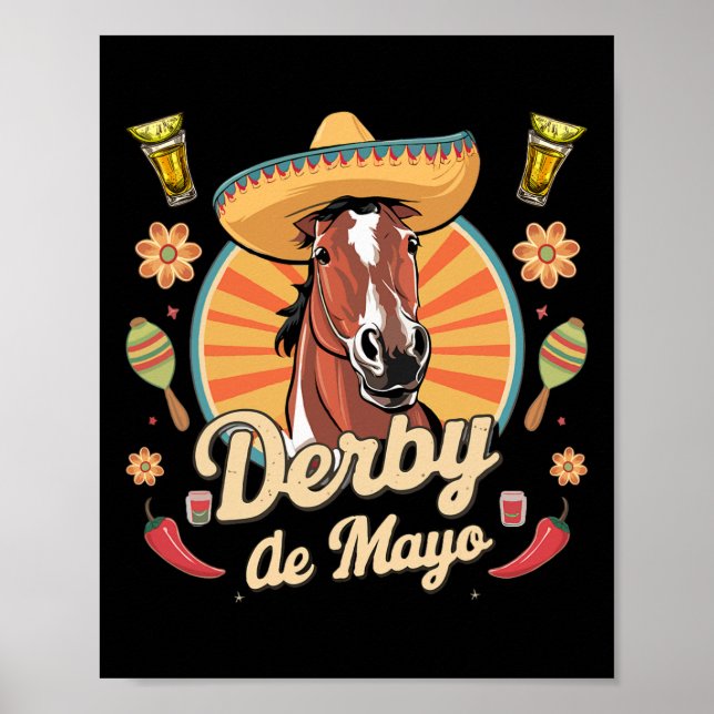 Derby De Mayo Cinco De Mayo Mexican Party Poster (Framsidan)