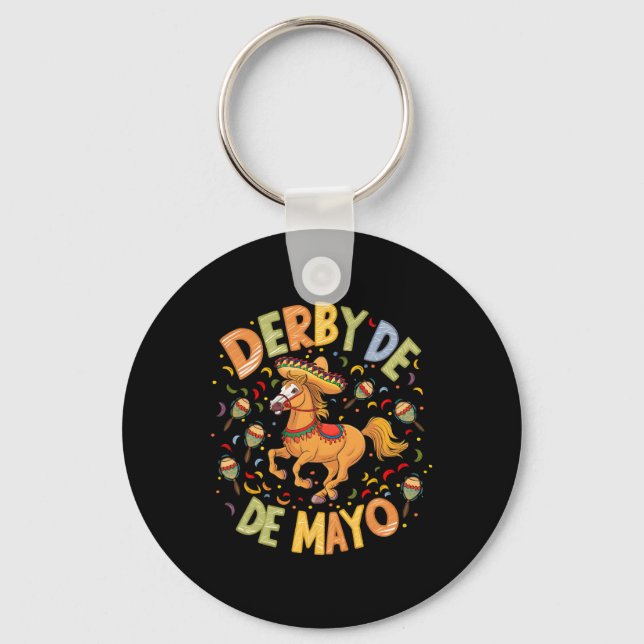 Derby De Mayo Funny Cinco De Mayo Mexican Party Nyckelring (Framsida)