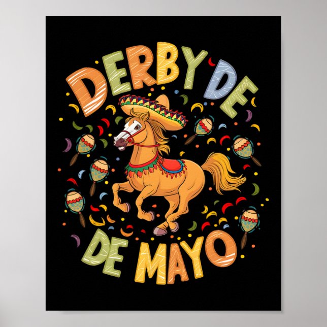 Derby De Mayo Funny Cinco De Mayo Mexican Party Poster (Framsidan)