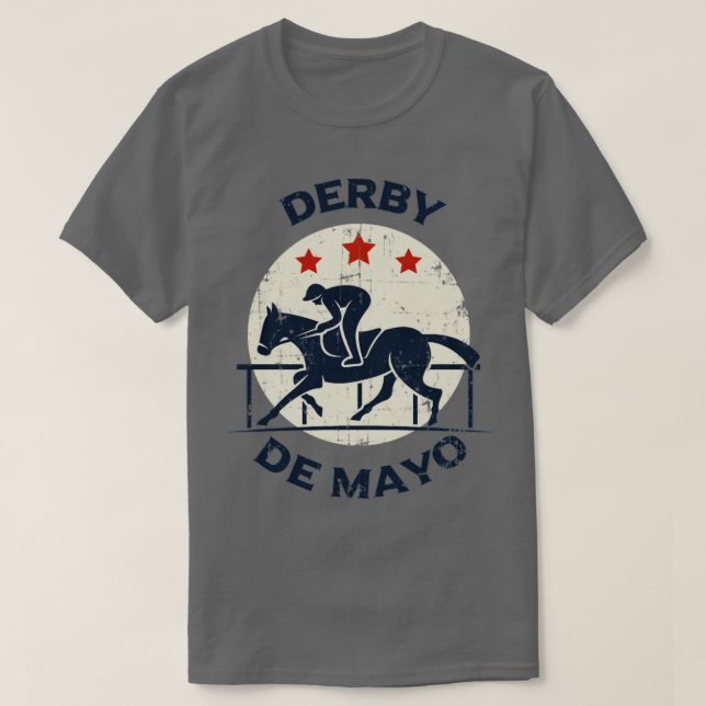 Derby de Mayo Horse Tävla Kentucky KY T Shirt (Design framsida)