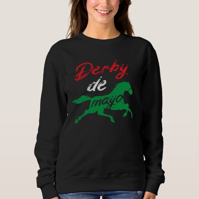 Derby De Mayo Mexican Horse Racing Equestrian T Shirt (Framsida)