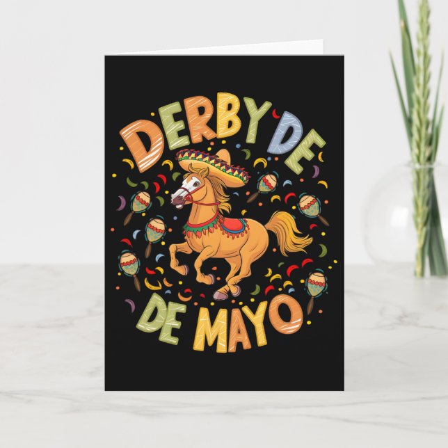 Derby De Mayo Rolig Cinco De Mayo Mexikansk Fest  Kort (Framsida)