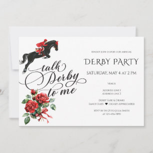 Derby & Drinkparty Modern kapplöpningshäst Ridspor Inbjudningar
