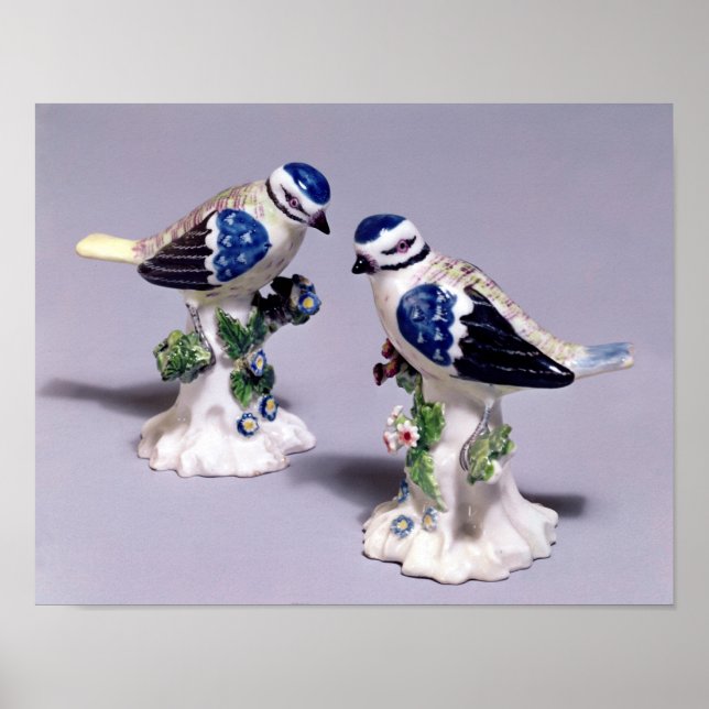 Derby figurer of bluetits, 1760 poster (Framsidan)