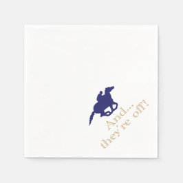 Derby Horse Tävla Papper Napkins Pappersservett