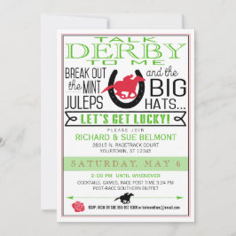Derby Horse Tävla Party Black/Red/Kelly Inbjudningar