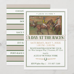Derby Horse Tävla Party Edgar Degas Inbjudningar