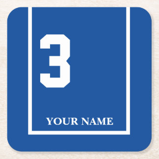 Derby Horse Tävling Blue 3 Personlig Underlägg Papper Kvadrat