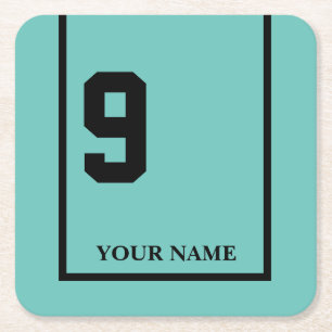 Derby Horse Tävling Turquise 9 Personlig Underlägg Papper Kvadrat