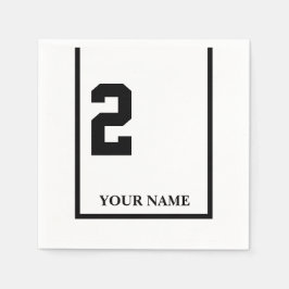 Derby Horse Tävling White 2 Personlig Pappersserve Pappersservett