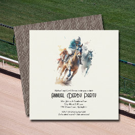 Derby Horses och Jockeys Party Inbjudningar