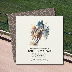 Derby Horses och Jockeys Party Inbjudningar