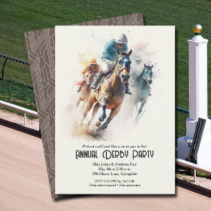 Derby Horses och Jockeys Party Inbjudningar