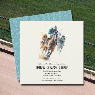 Derby Horses och Jockeys Party Inbjudningar