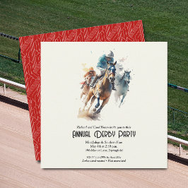 Derby Horses och Jockeys Party Inbjudningar