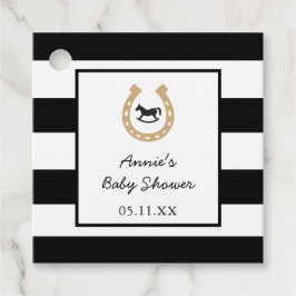 Derby Horseshoe Rocking Horse Baby Shower Gåvor Etiketter