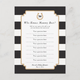 Derby Mamma Quiz Vår Baby Shower Game Card Inbjudan Vykort