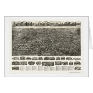 Derby (Manchester), panorama- karta för CT - 1914 Hälsningskort