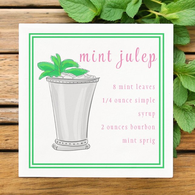Derby Mint Julep Pub Recipe Gräns Pappersservett (Skapare uppladdad)