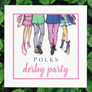 Derby Mode Preppy Party Horse Tävla Anpassningsbar Pappersservett
