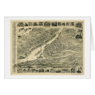 Derby panorama- karta för CT - 1899 Hälsningskort