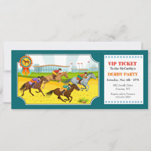Derby Party Biljett Inbjudningar