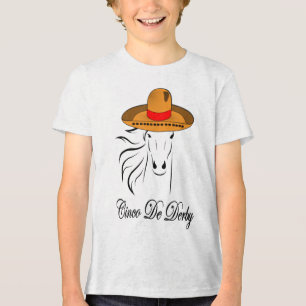 Derby Party Cinco De Mayo Horse Tävla Sombrero Me T Shirt