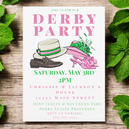 Derby Party Finare Hats Shoes Mode Preppy Inbjudningar