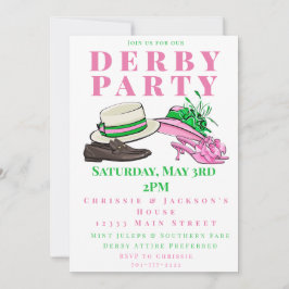 Derby Party Finare Hats Shoes Mode Preppy Inbjudningar