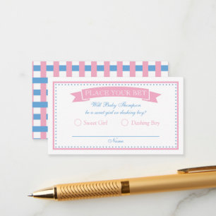 Derby Party Gender Reveal Bet Cards Tilläggskort
