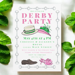 Derby Party Hat Shoes Mode Preppy Inbjudningar