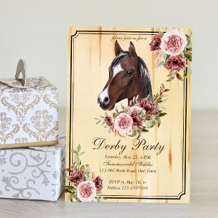 Derby party, horse, equestrian party inbjudningar